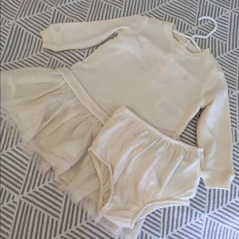 Ralph Lauren Baby 12M Knit Sweater Dress w/ Tulle
